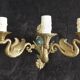 Rare wall sconce in bronze, Empire style, swan.