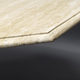 Dining Room Table in Marble and Travertine, Italy, 1970s
