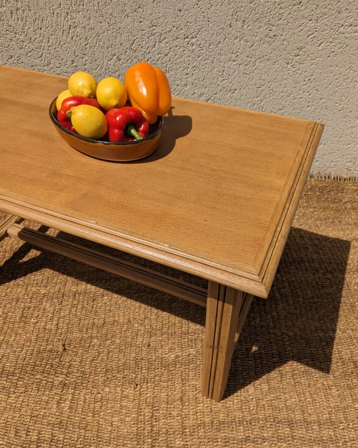 Light oak coffee table