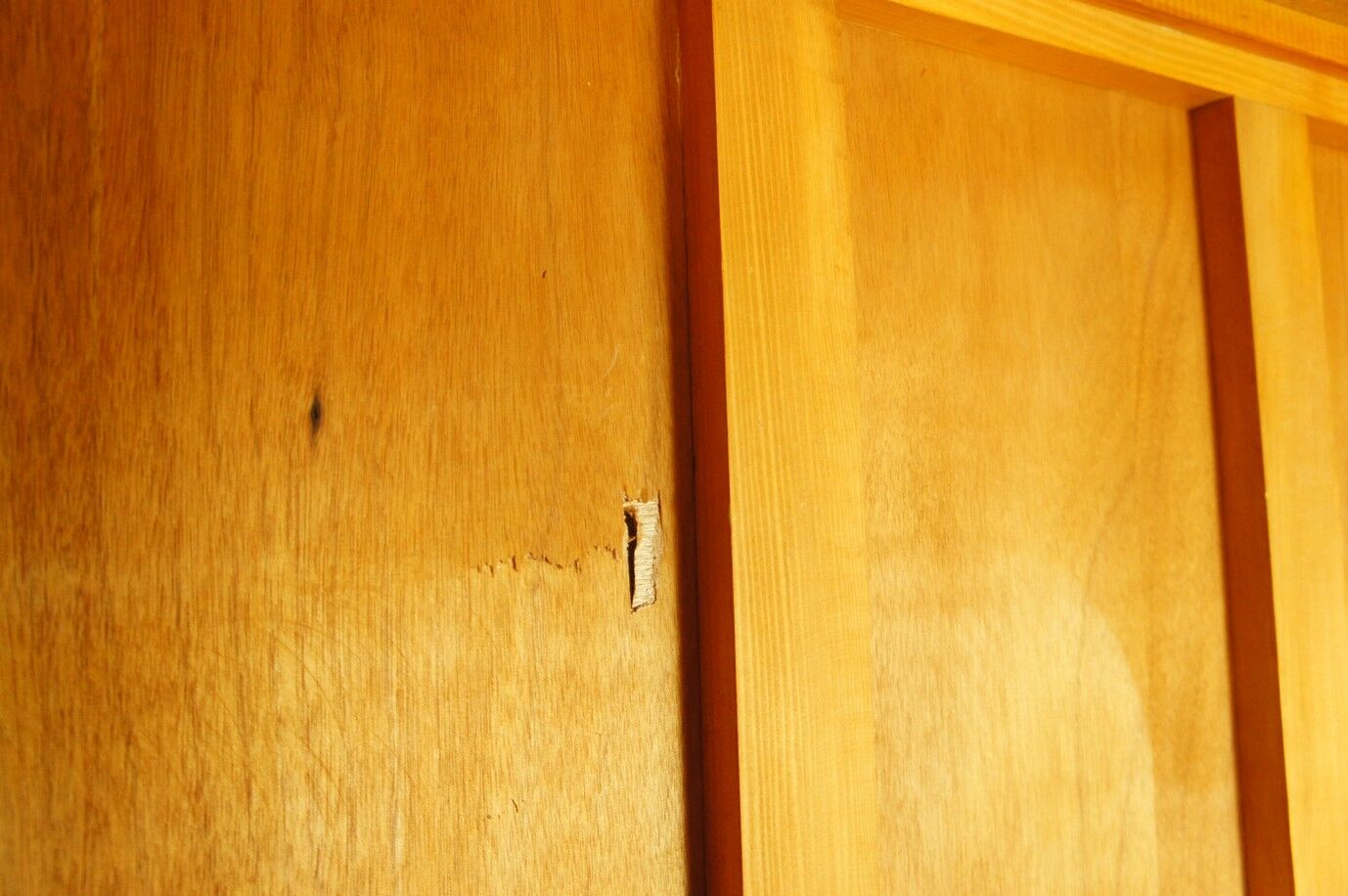 Modernist gilded oak cabinet circa 1960