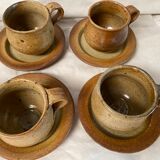 Ensemble de 6 tasses en grès vintage