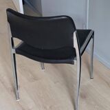 chair kusch+Co polished aluminium and skai