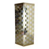 Porte-parapluie hexagonal abstrait bicolore, Italie années 1970