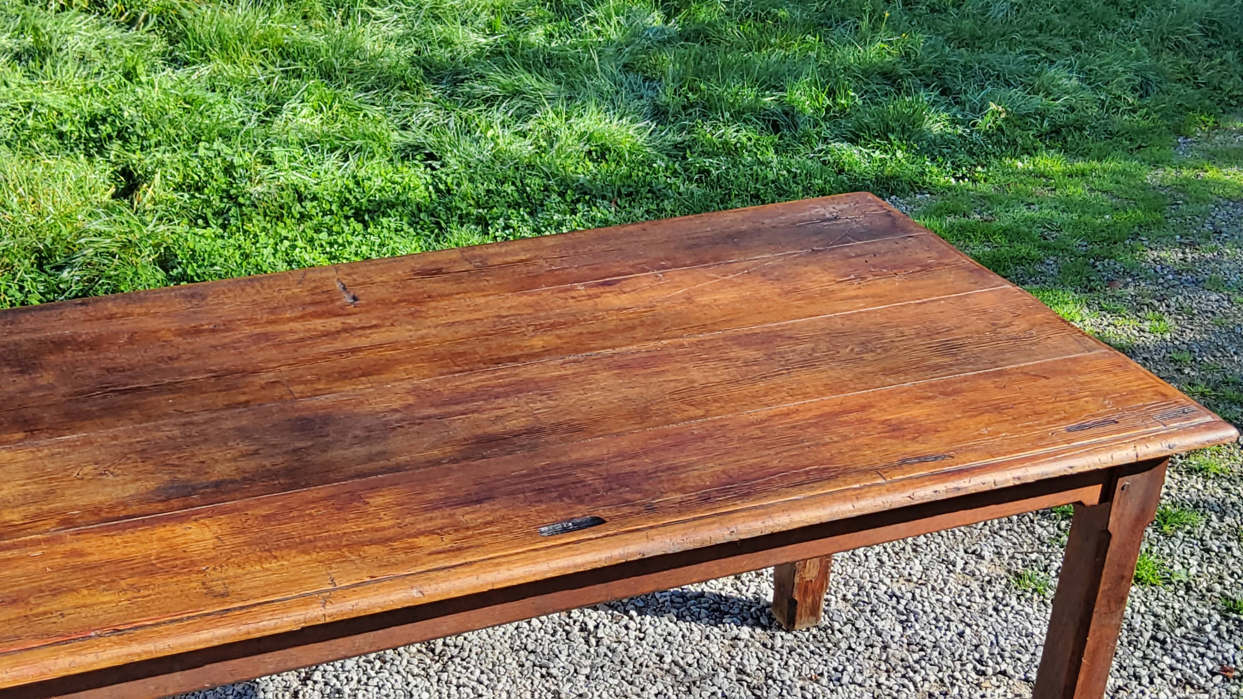 Farmhouse table late 19th early 20th century 200cm
