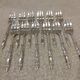 12 silver-plated metal cake forks, Ercuis Russian model.