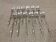 12 silver-plated metal cake forks, Ercuis Russian model.