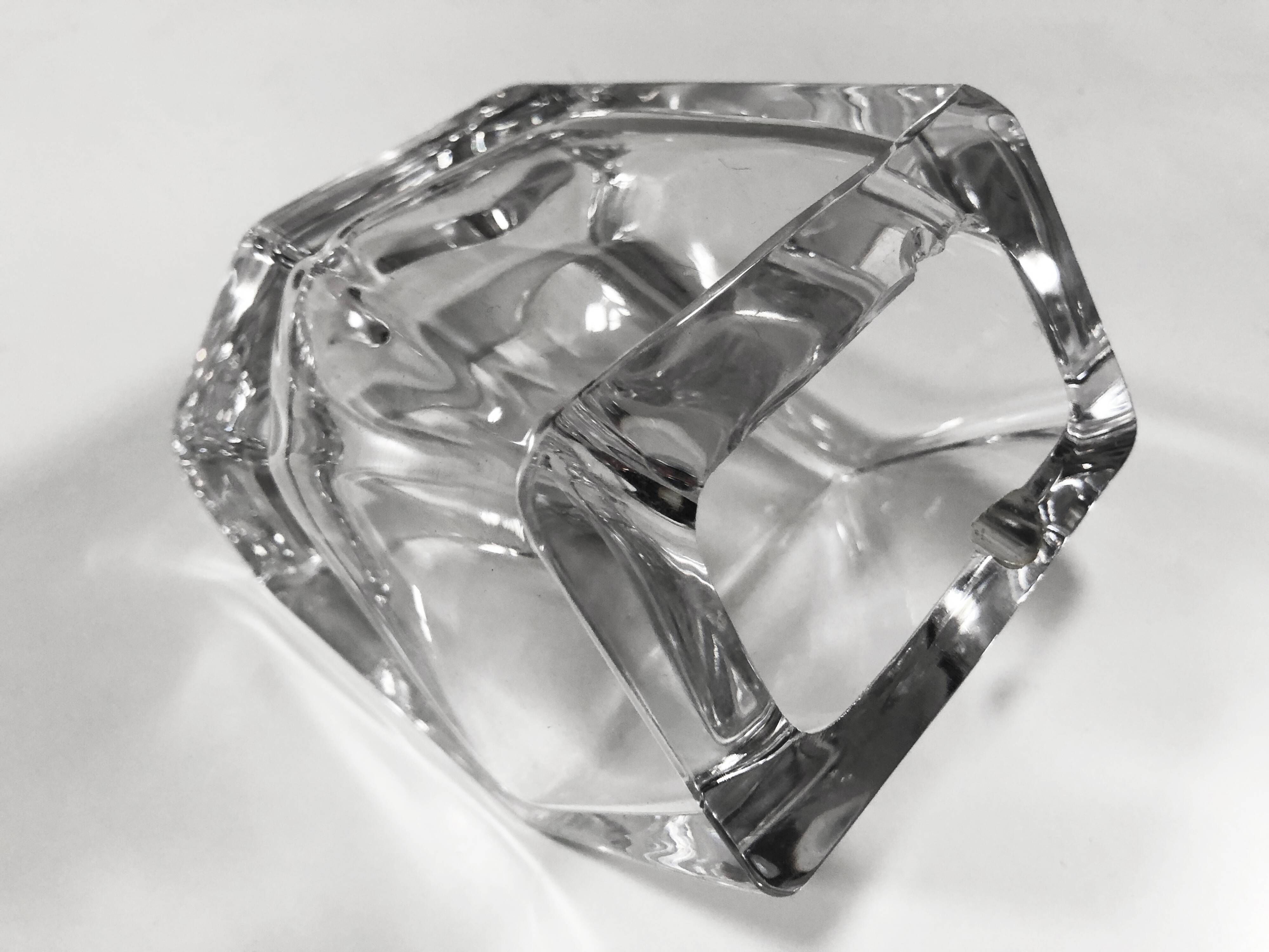 Vintage Ashtray • Pen Holder • Crystal • Daum France • 1970