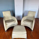 "Loge" armchairs & ottoman by Gérard Van den Berg for Montis, 1980s