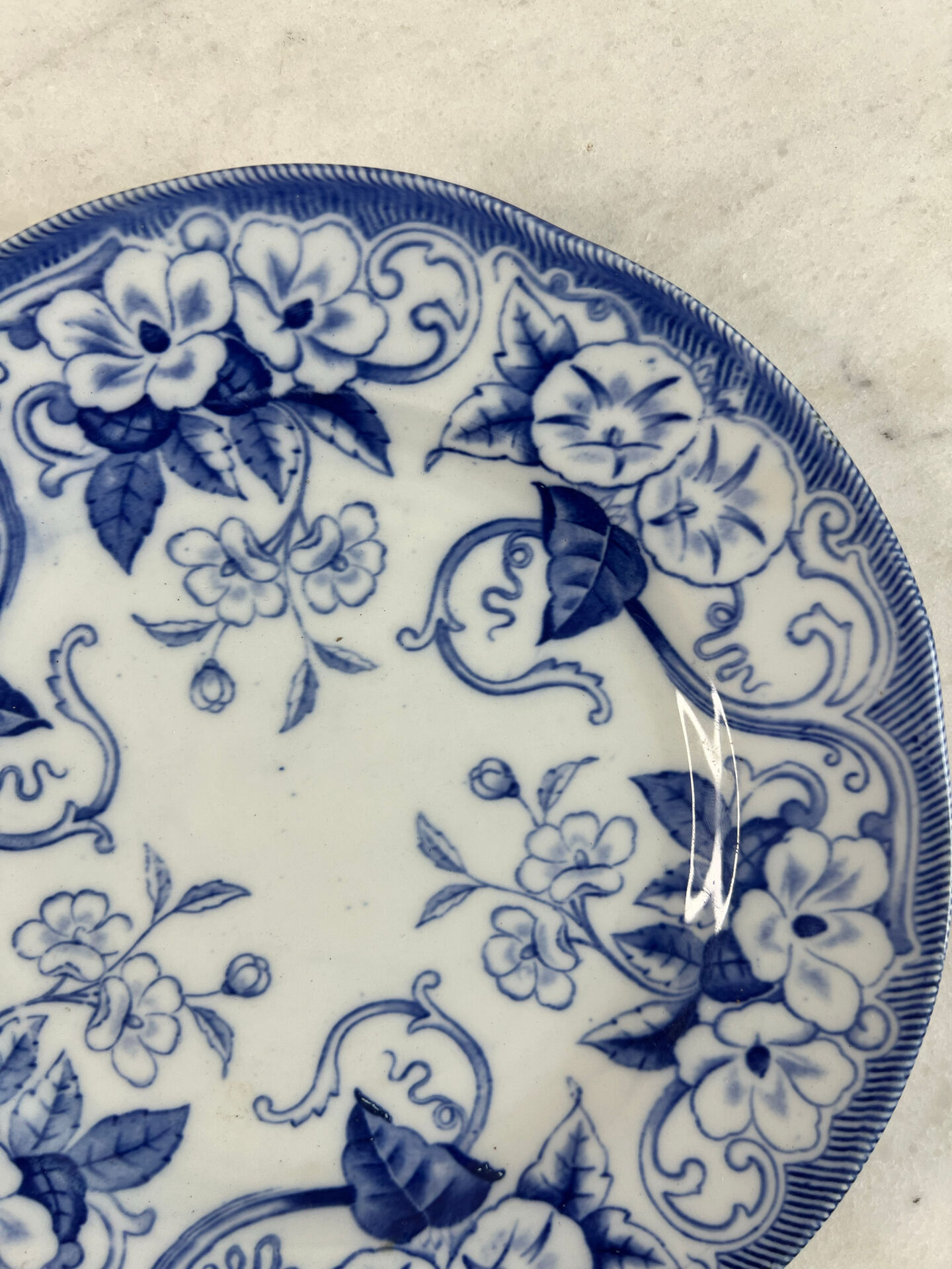 Creil Montereau Flora dessert plate