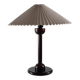 Vintage table in postmodern Art Deco revival with pleated lampshade.