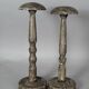 Old pair wooden hat holder patinated vintage 50s