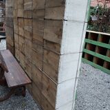 Wooden workshop shelf