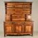 Louis XV style china cabinet with ash burl veneer