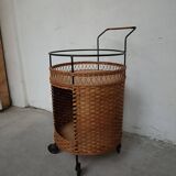 Vintage wicker bar