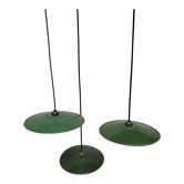 Enameled sheet metal pendant lights
