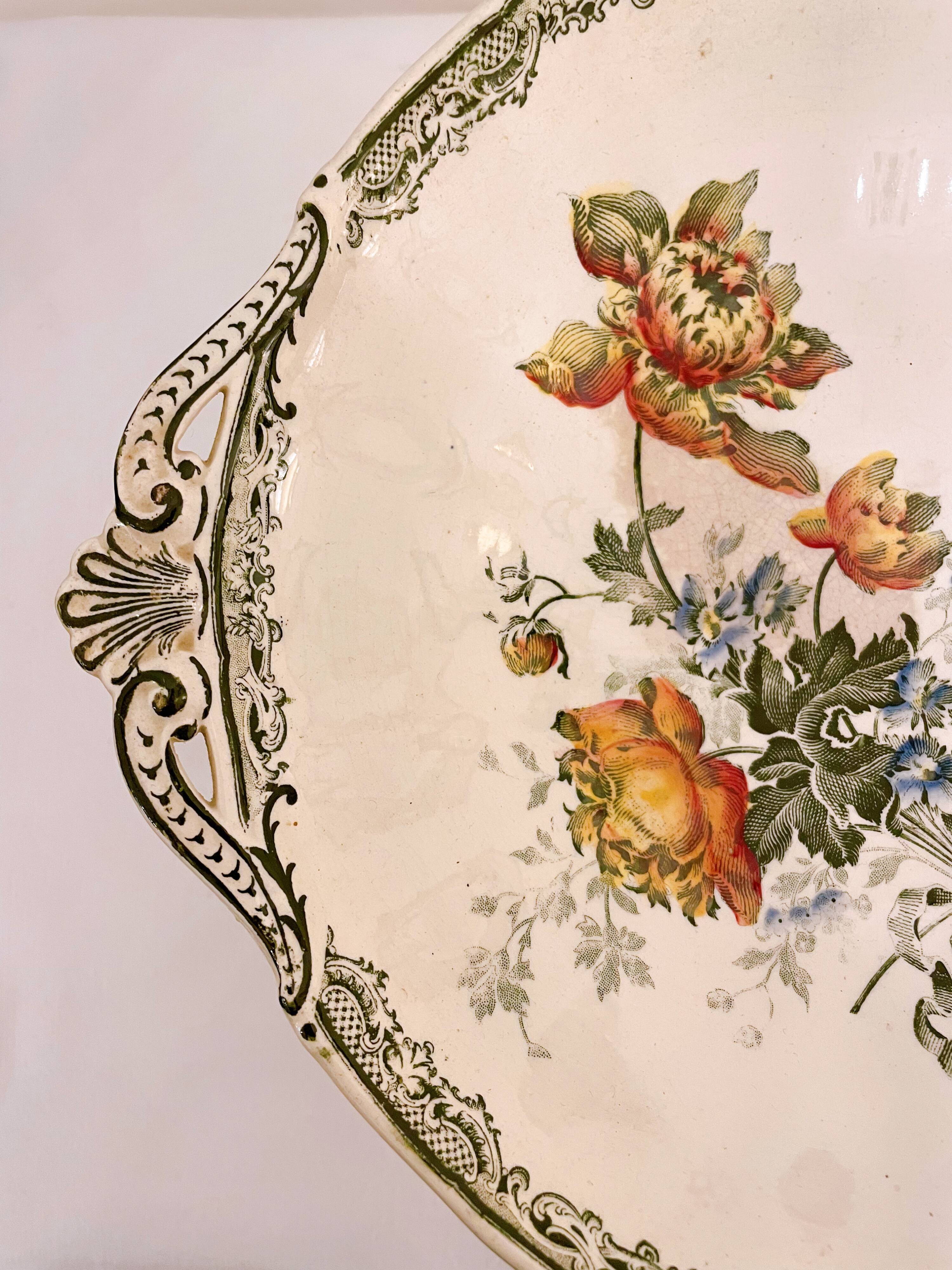 "Fontanges" fruit bowl, Sarreguemines