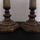 Set of 2 Antique Bronze Candle Holders - Louis XVI Style