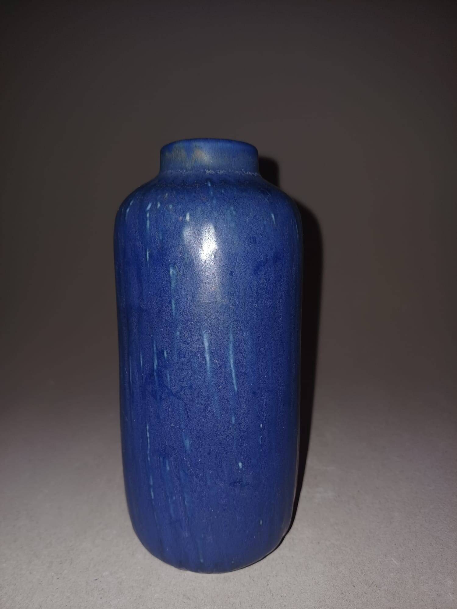 Scandinavian Ceramic Vase Gunnar Nylund "Rubus" Number 5 Rörstrand Blue Wine