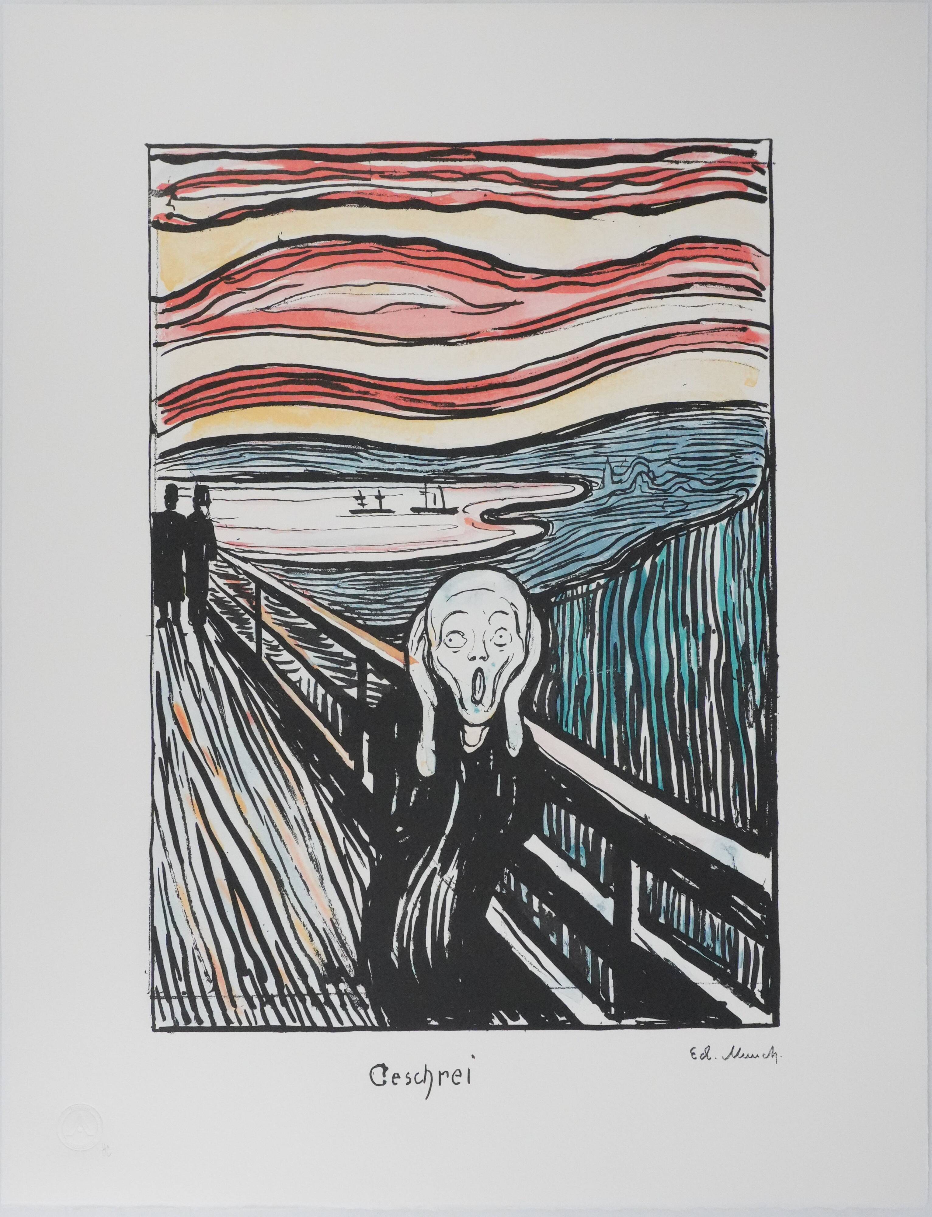 Edvard Munch: The Scream, signed lithograph