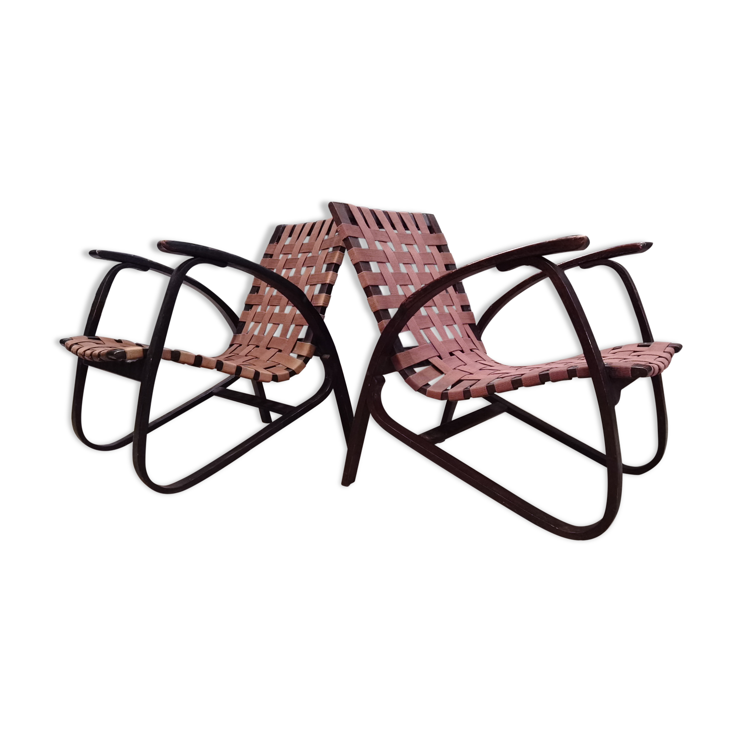 Pair of Jan Vanek armchairs for Up Zavody 1930