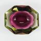 Flavio Poli Sommerso Caviar Murano Glass Bol Diamant par Seguso, Italie, années 1960