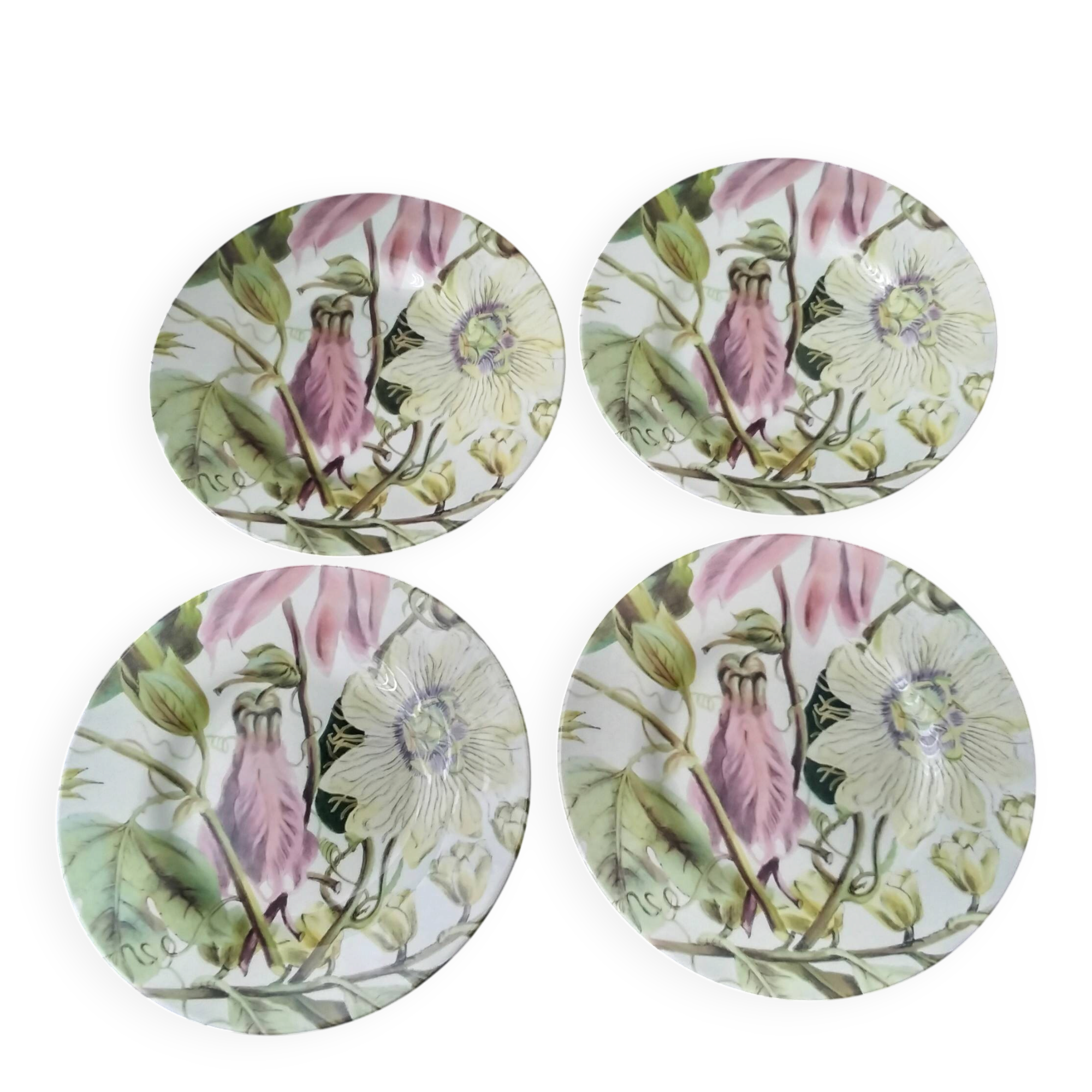 4 dessert plates in fine English earthenware Royal Stafford