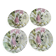 4 dessert plates in fine English earthenware Royal Stafford