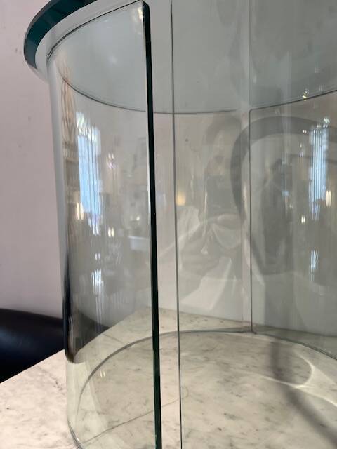 Coffee table 2 half moon Tempered glass Italy 70