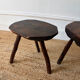 Paire de tabourets brutalistes 1950