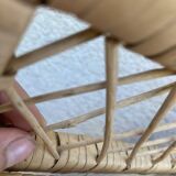 Vintage rattan corner shelf