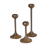 Scandinavian candlesticks trio, 1960s