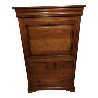 Louis Philippe style solid cherry secretary desk