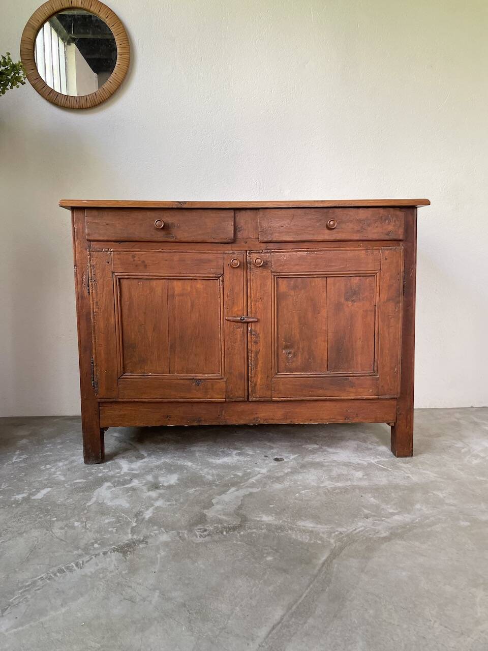 Jam cabinet, folk art furniture, oak, 19th century