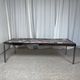 XL Midcentury modern coffee table in metal, rosewood and Arabescato marble, Italy, 1970.