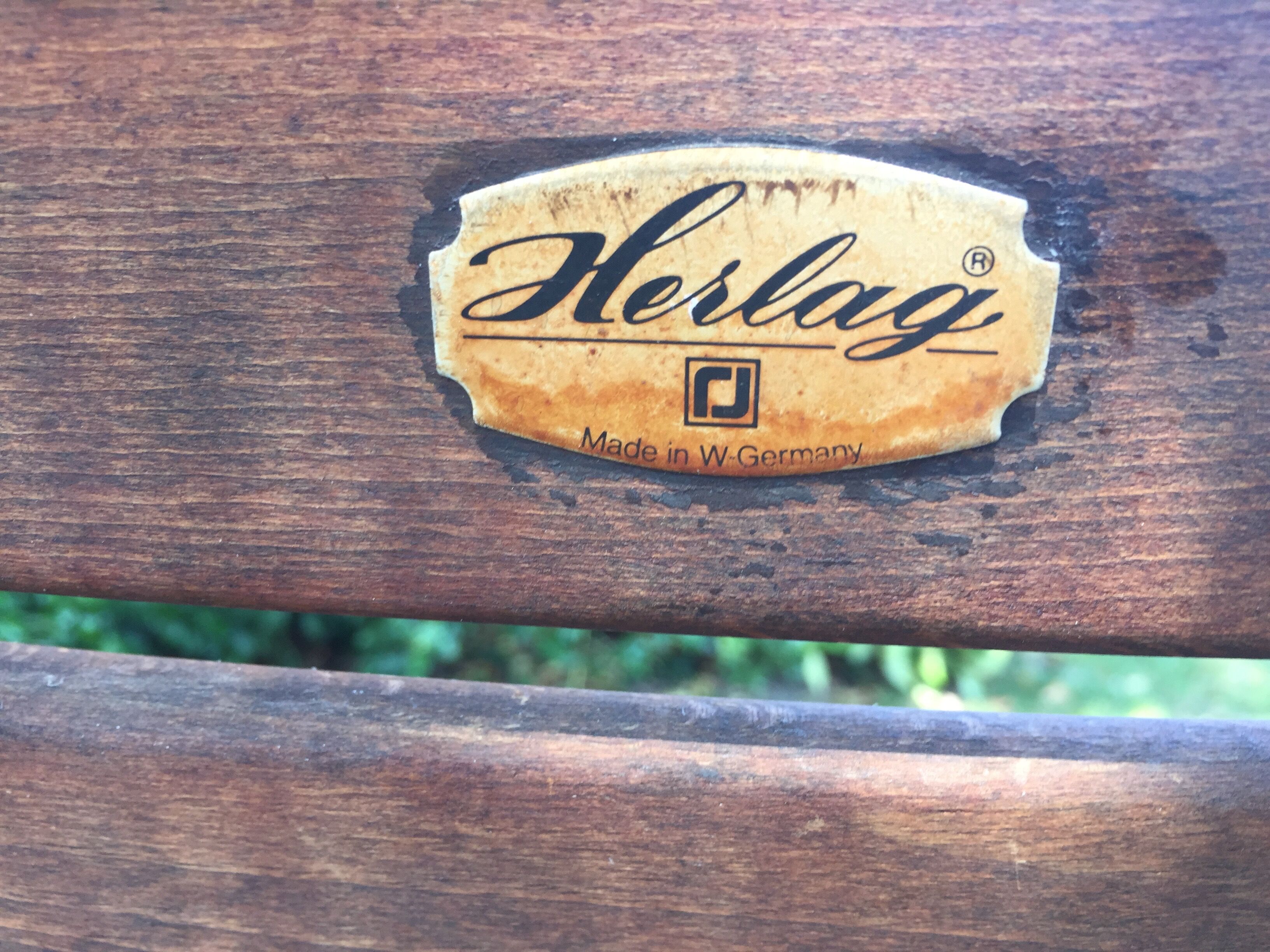 Vintage wooden herlag folding armchair