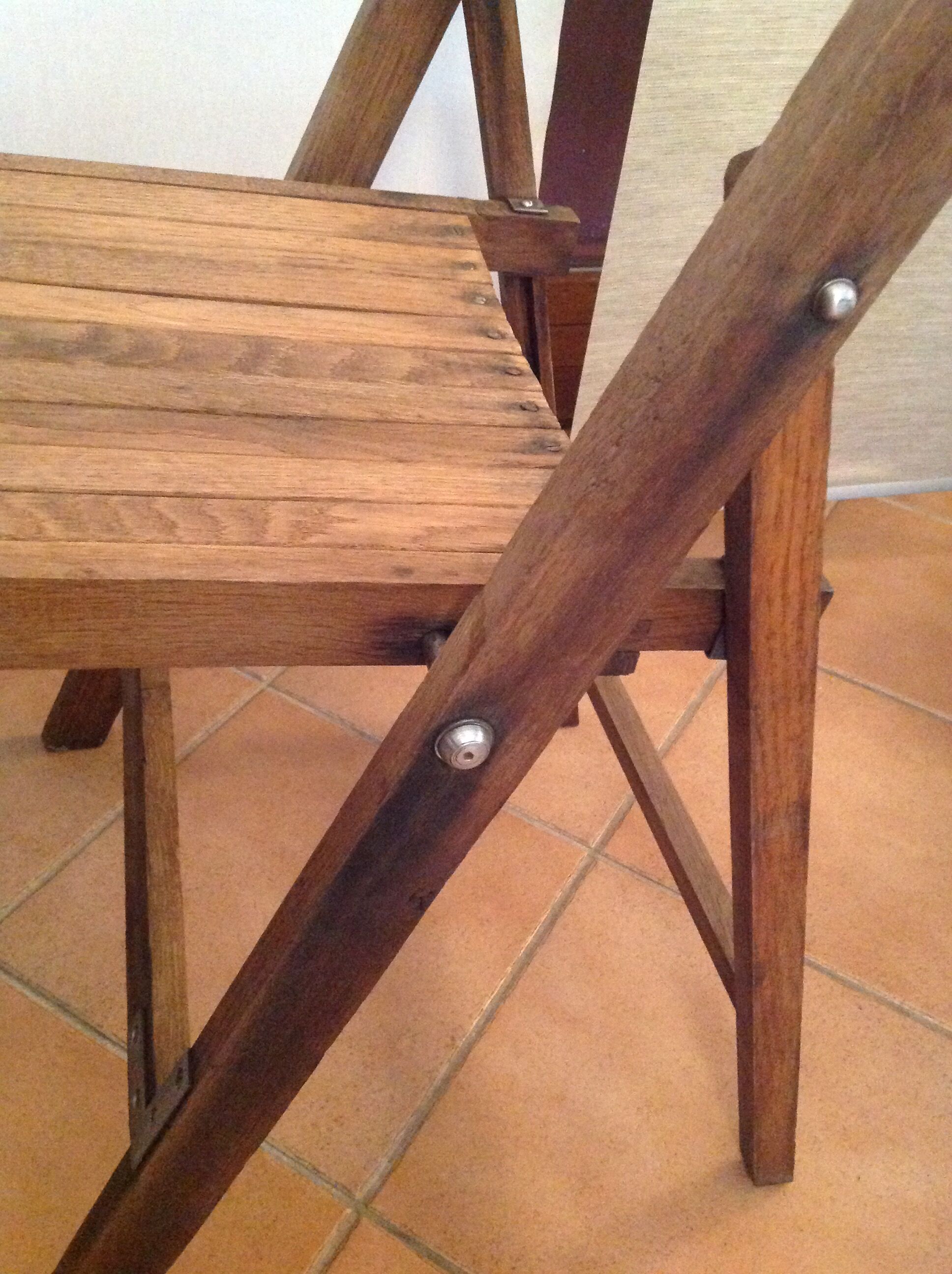 Oak folding chairs 50s