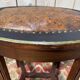 Tabouret de piano assise cuir art déco