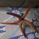 Mid century Danish teak coffee table with circular glass top, 1960s