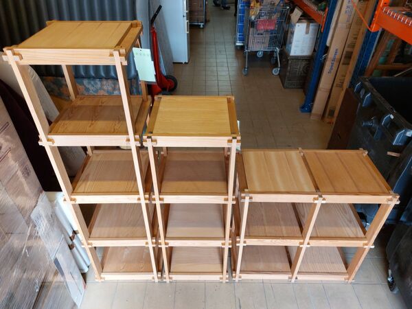 Bibliothèque escalier modulable en sapin - Maison Regain