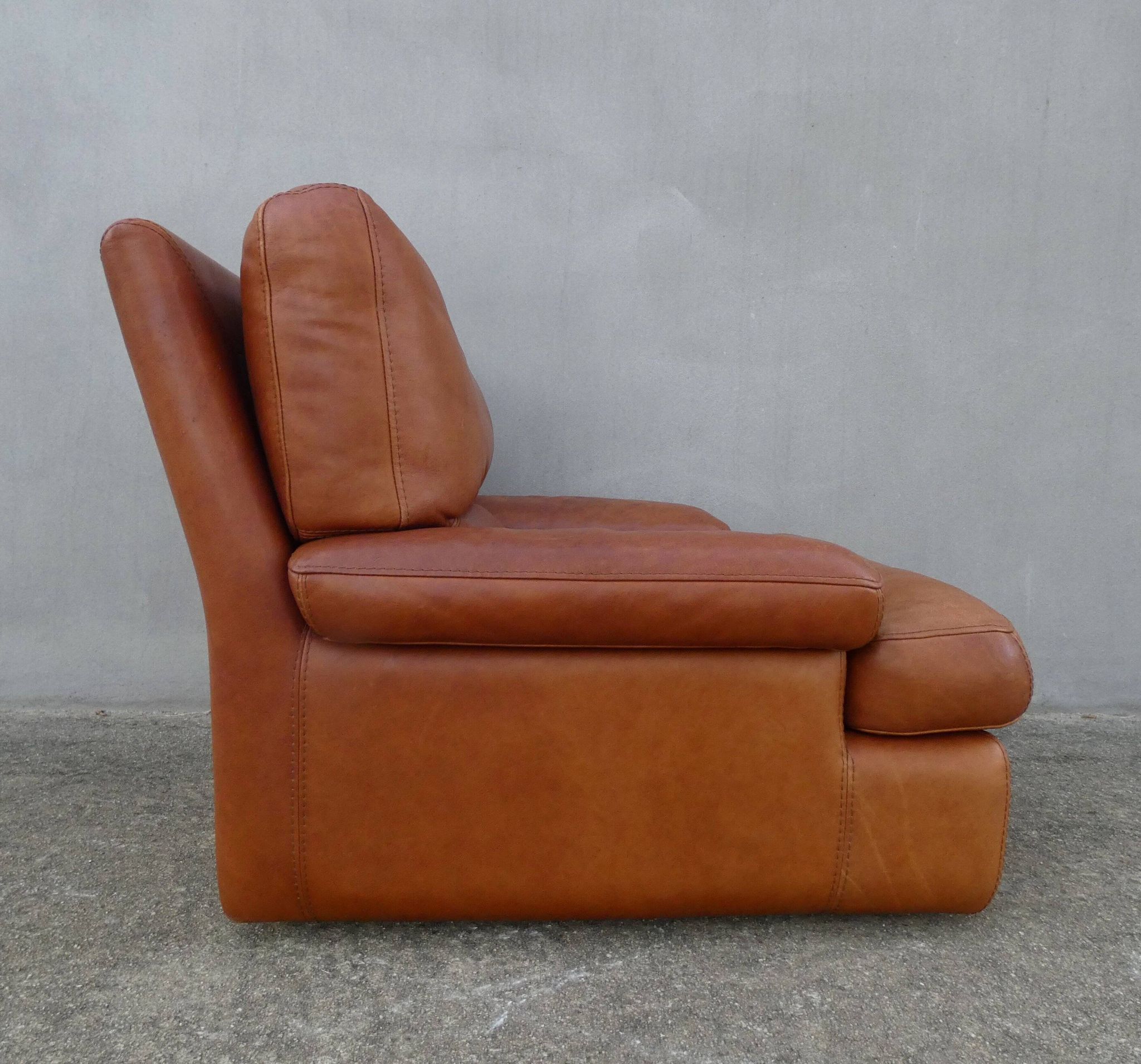Fauteuil cuir DUVIVIER vintage loft