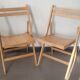 Pair of vintage wooden folding chairs