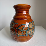 Vintage Mid Century Modern handmade Scheurich ceramic vase
