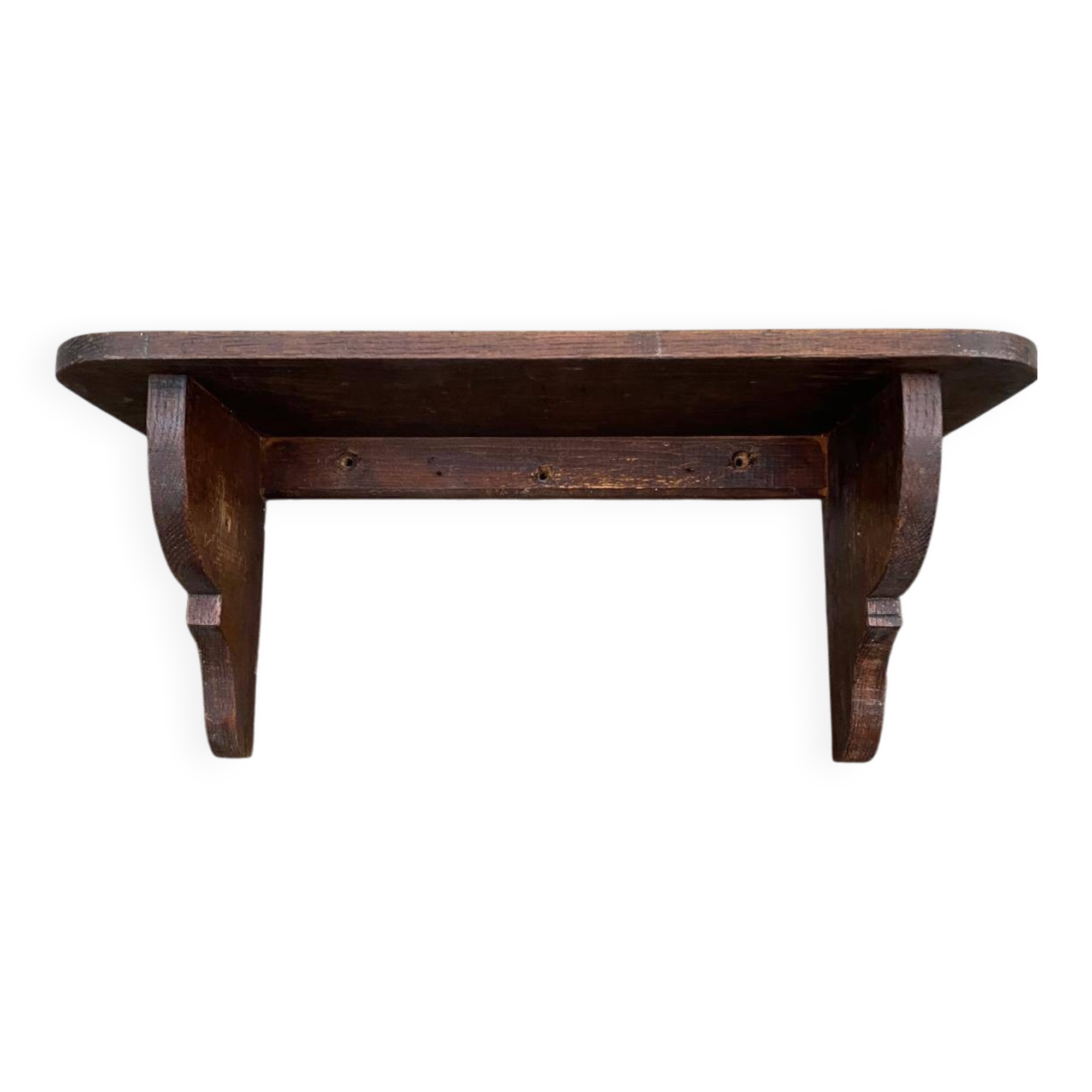 19th century solid wood wall shelf