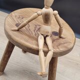 Cowhide egg tripod stool