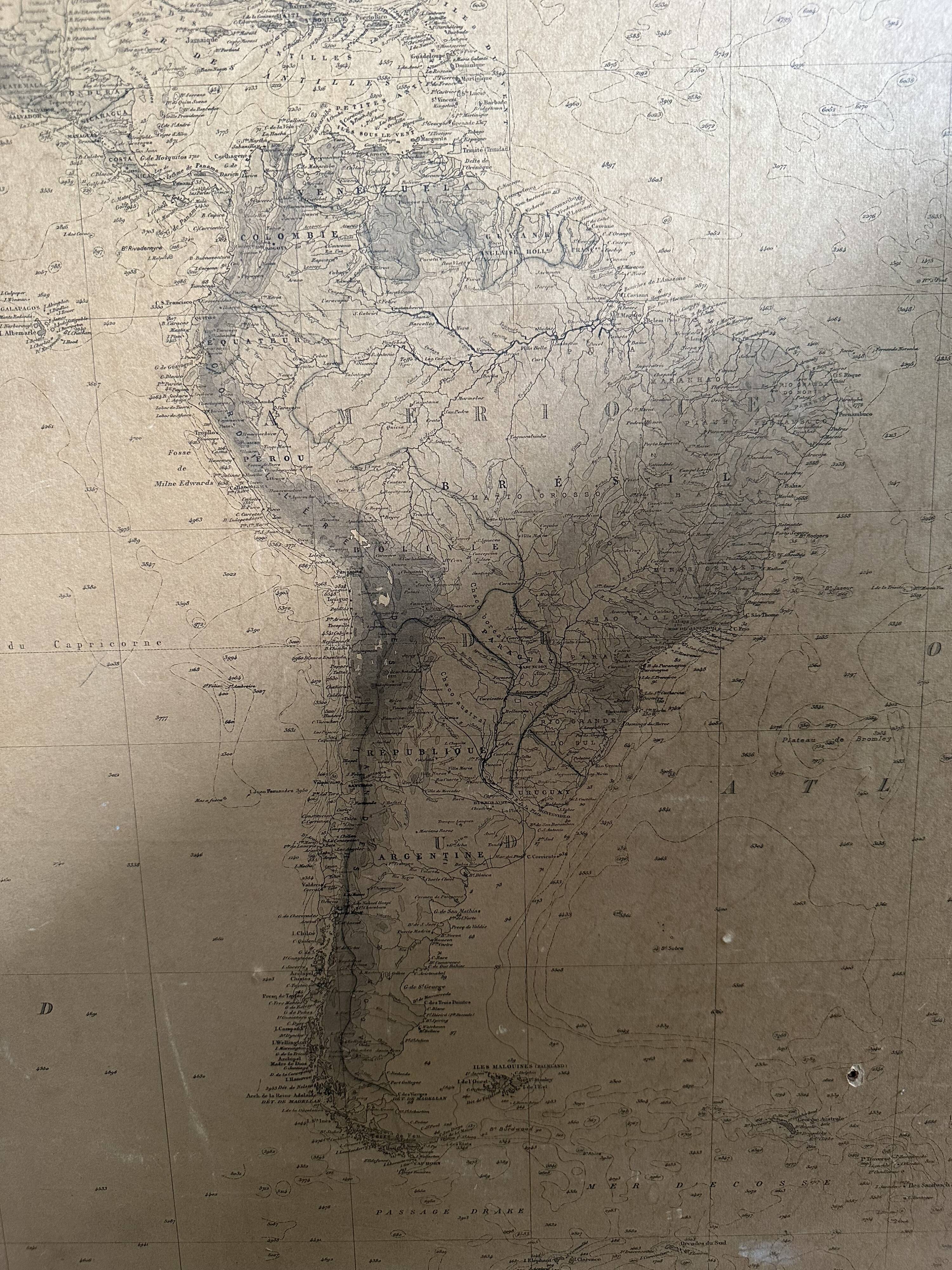 Planisphere of the naval hydrographic service