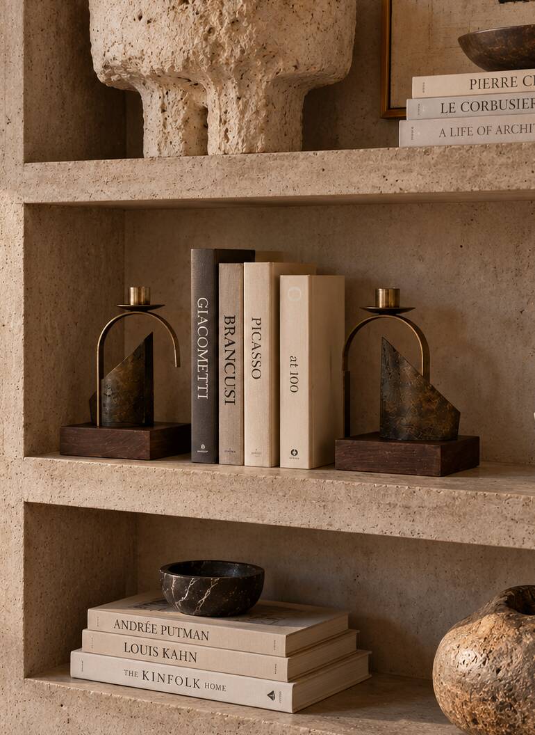 Pair of Brutalist Sculptural Candleholders by Arte Romera, Spain, 1980s