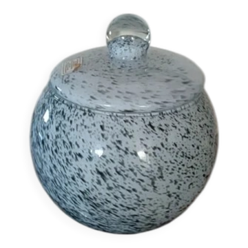Handmade glass vase from the 1950s, height 27 cm