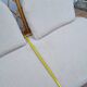 Vintage two-seater natural rattan sofa with cotton cushions, 140 cm