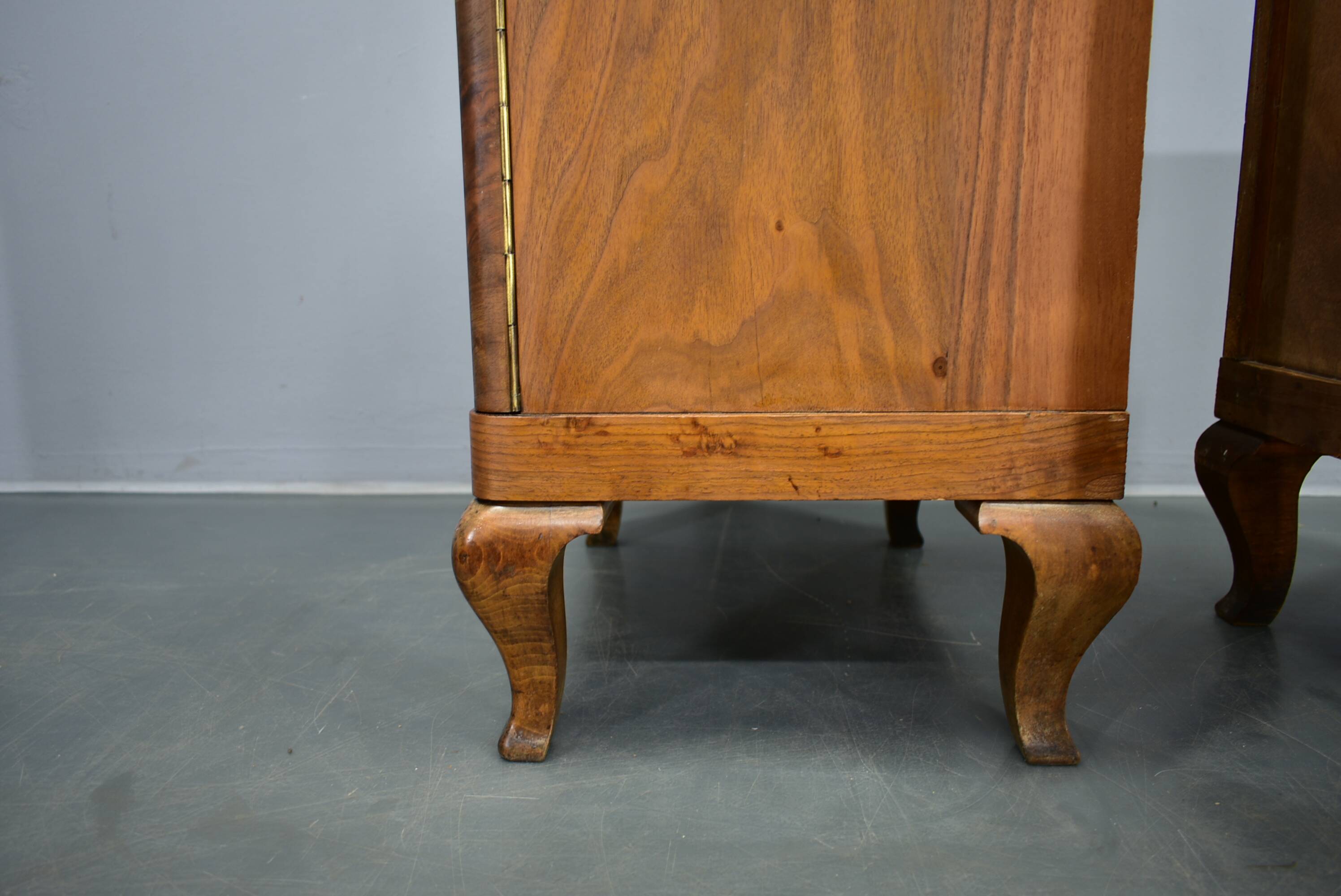 1932s pair of art deco bedside tables, Czechoslovakia