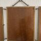 Vintage mirror 1900 barber triptych brass and wood - 29 x 70 cm